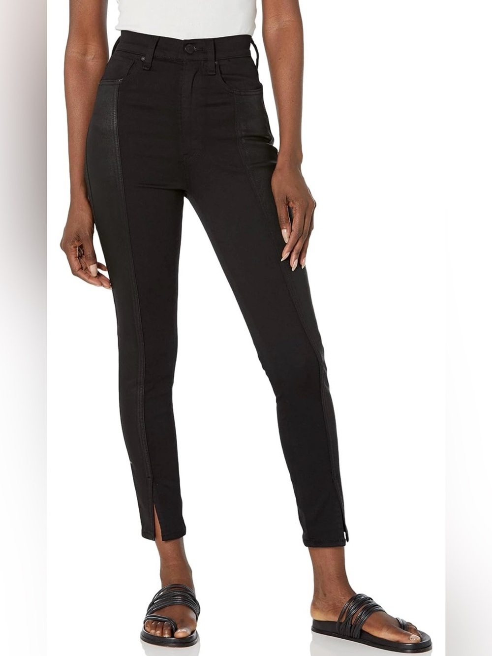 NWT HUDSON Women's Centerfold Extreme High-Rise Super Skinny Jeans -Black 33